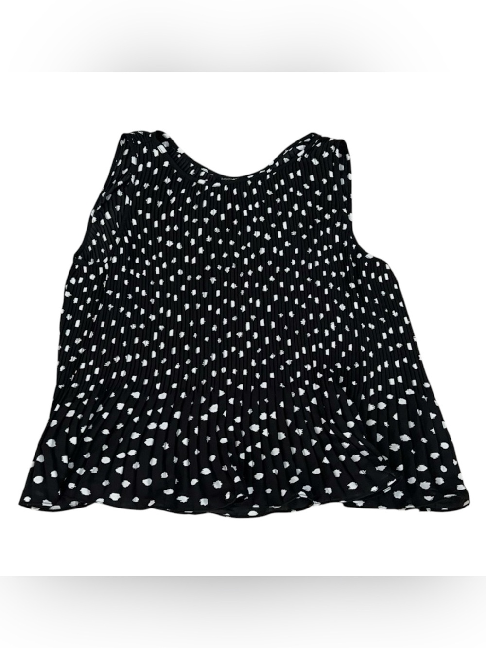 Banana Republic Pleated Polka Dot Sleeveless Top Women's Sz Medium NWT